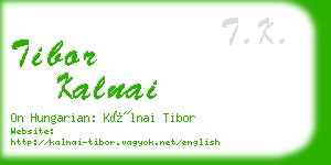 tibor kalnai business card